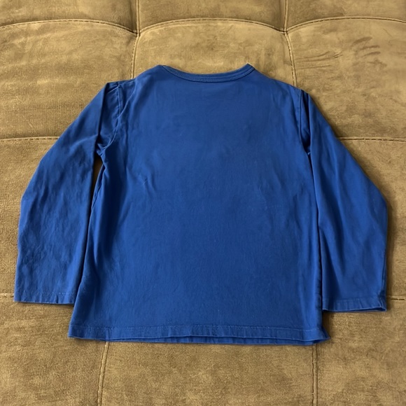 Children’s Place Boys Royal Blue Shark Graphic Long Sleeve Crewneck T-shirt - Picture 3 of 5